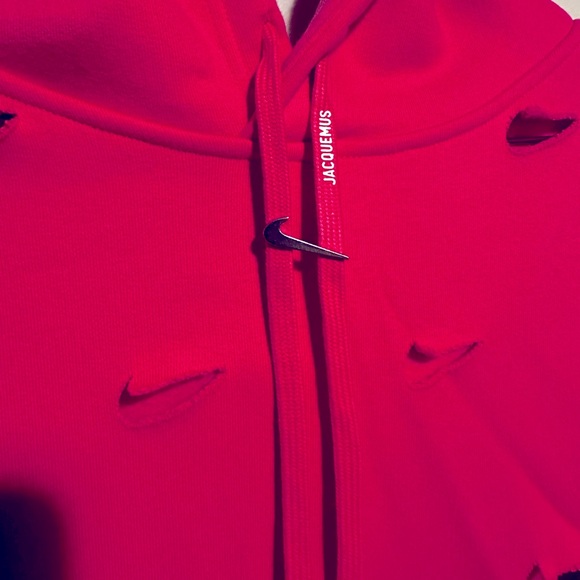 Nike x Jacquemus Cutout Swoosh Hoodie in Watermelon - Picture 7 of 11